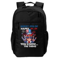 Funny Donald Trump Merry 4th Of You Know The Thing 4th July Backpack