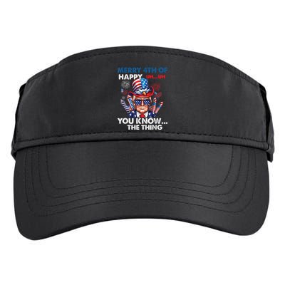 Funny Donald Trump Merry 4th Of You Know The Thing 4th July Adult Drive Performance Visor