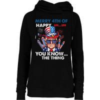 Funny Donald Trump Merry 4th Of You Know The Thing 4th July Womens Funnel Neck Pullover Hood