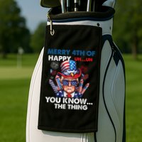 Funny Donald Trump Merry 4th Of You Know The Thing 4th July Golf Towel