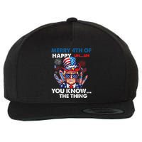 Funny Donald Trump Merry 4th Of You Know The Thing 4th July Wool Snapback Cap