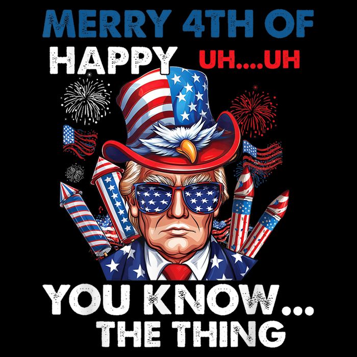 Funny Donald Trump Merry 4th Of You Know The Thing 4th July Wool Snapback Cap