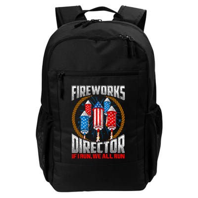 Firework Director Technician I Run You Run 4th Of July Backpack