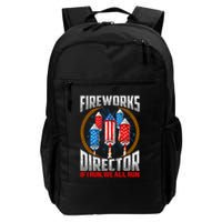 Firework Director Technician I Run You Run 4th Of July Backpack