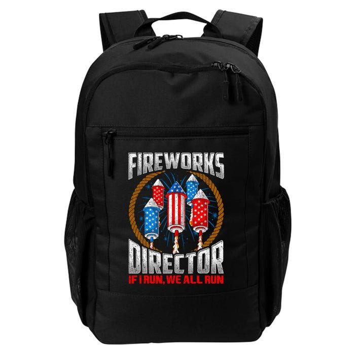 Firework Director Technician I Run You Run 4th Of July Backpack
