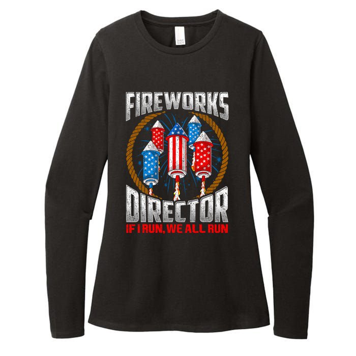 Firework Director Technician I Run You Run 4th Of July Womens CVC Long Sleeve Shirt