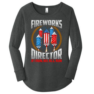 Firework Director Technician I Run You Run 4th Of July Women's Perfect Tri Tunic Long Sleeve Shirt