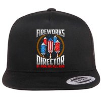 Firework Director Technician I Run You Run 4th Of July Flatbill Hat