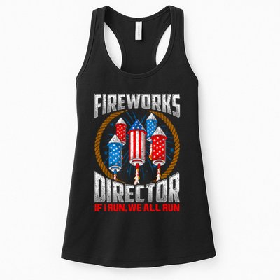 Firework Director Technician I Run You Run 4th Of July Womens Tank Top