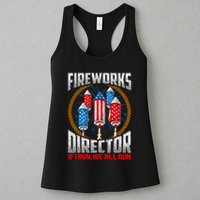 Firework Director Technician I Run You Run 4th Of July Womens Tank Top