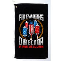 Firework Director Technician I Run You Run 4th Of July Golf Towel