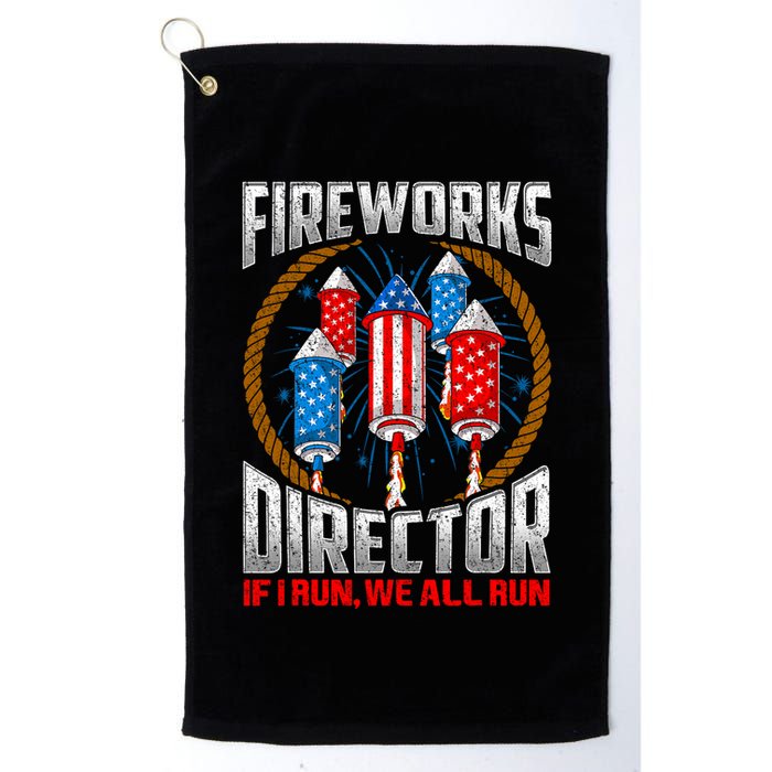 Firework Director Technician I Run You Run 4th Of July Golf Towel