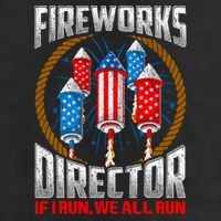 Firework Director Technician I Run You Run 4th Of July Golf Towel