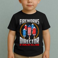Firework Director Technician I Run You Run 4th Of July Toddler T-Shirt