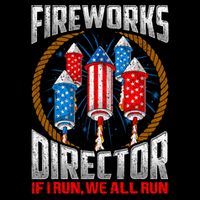 Firework Director Technician I Run You Run 4th Of July Cropped Pullover Crew
