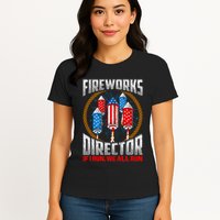 Firework Director Technician I Run You Run 4th Of July Womens T-Shirt