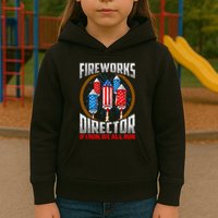 Firework Director Technician I Run You Run 4th Of July Kids Hoodie