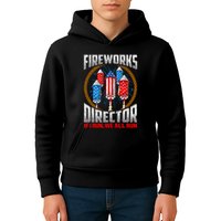 Firework Director Technician I Run You Run 4th Of July Kids Hoodie