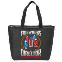 Firework Director Technician I Run You Run 4th Of July Zip Tote Bag
