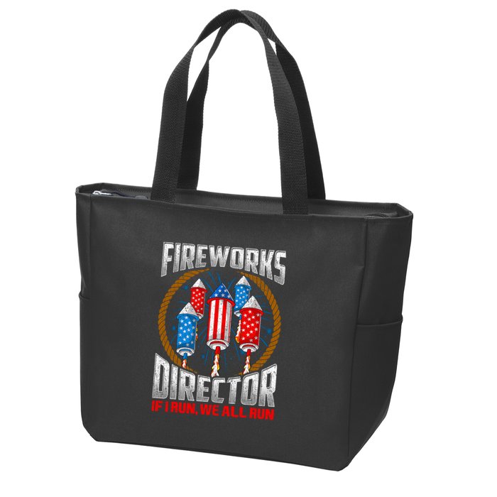 Firework Director Technician I Run You Run 4th Of July Zip Tote Bag