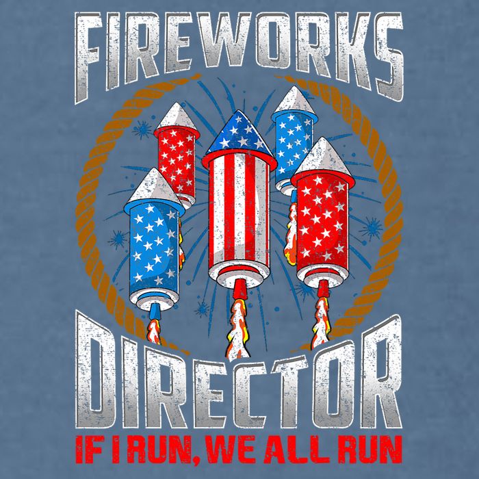Firework Director Technician I Run You Run 4th Of July Garment-Dyed Sweatshirt