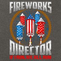 Firework Director Technician I Run You Run 4th Of July Cotton Canvas Backpack