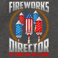 Firework Director Technician I Run You Run 4th Of July Vector Backpack