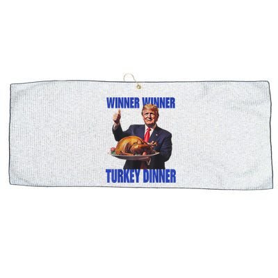 Funny Donald Trump Winner Winner Turkey Dinner Thanksgiving Large Microfiber Waffle Golf Towel