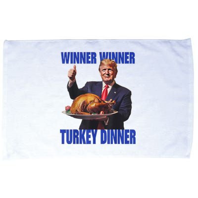 Funny Donald Trump Winner Winner Turkey Dinner Thanksgiving Microfiber Hand Towel