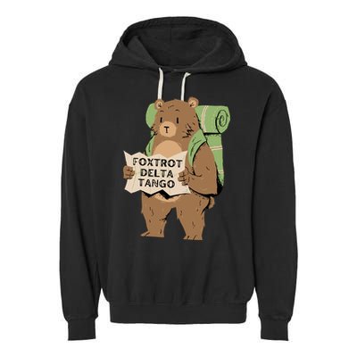 Foxtrot Delta Tango Garment-Dyed Fleece Hoodie