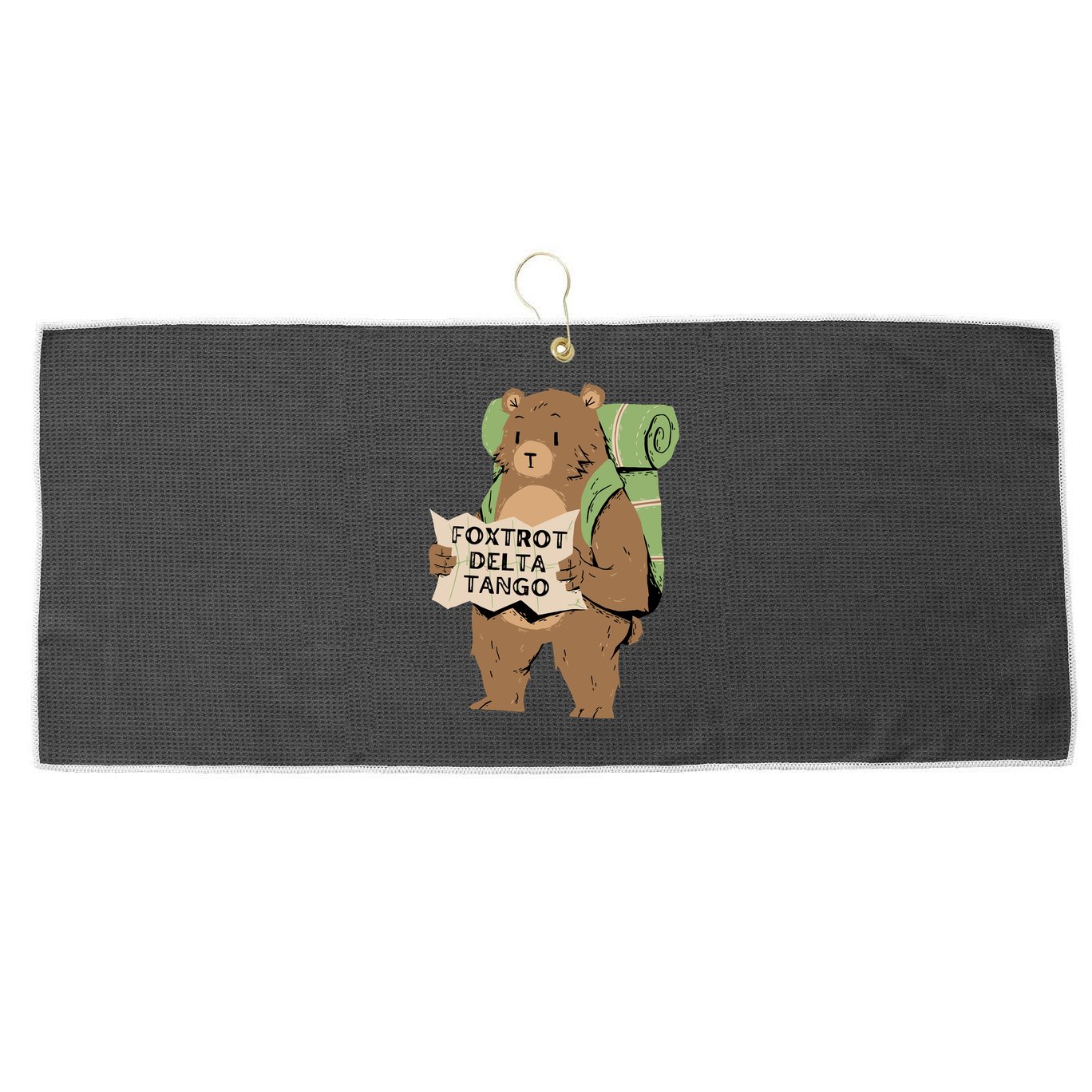 Foxtrot Delta Tango Large Microfiber Waffle Golf Towel