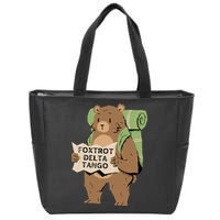 Foxtrot Delta Tango Zip Tote Bag