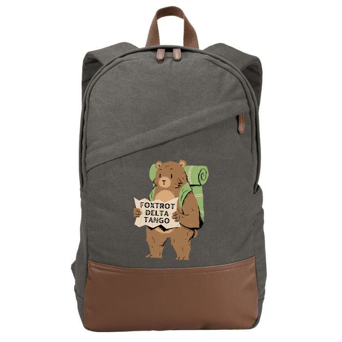 Foxtrot Delta Tango Cotton Canvas Backpack