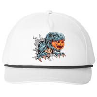 Funny Dinosaur T Rex Head Eats Mummy Pumpkin Vintage Sweat Snapback Five-Panel Rope Hat