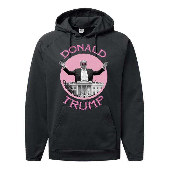 Funny Donald Trump 2024 Take America Back Performance Fleece Hoodie