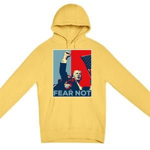 Fist Dumped Trump Fight Poster Trump 2024 Fear Not Premium Pullover Hoodie