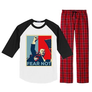 Fist Dumped Trump Fight Poster Trump 2024 Fear Not Raglan Sleeve Pajama Set