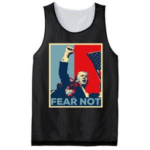 Fist Dumped Trump Fight Poster Trump 2024 Fear Not Mesh Reversible Basketball Jersey Tank