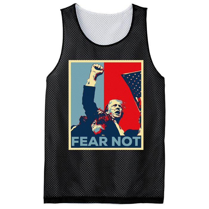 Fist Dumped Trump Fight Poster Trump 2024 Fear Not Mesh Reversible Basketball Jersey Tank