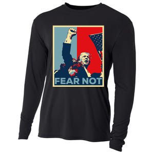 Fist Dumped Trump Fight Poster Trump 2024 Fear Not Cooling Performance Long Sleeve Crew