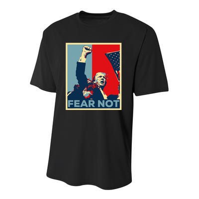 Fist Dumped Trump Fight Poster Trump 2024 Fear Not Youth Performance Sprint T-Shirt