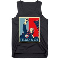 Fist Dumped Trump Fight Poster Trump 2024 Fear Not Tank Top