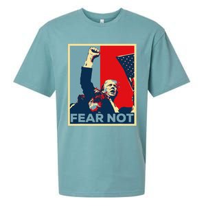 Fist Dumped Trump Fight Poster Trump 2024 Fear Not Sueded Cloud Jersey T-Shirt