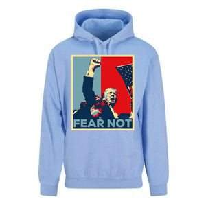 Fist Dumped Trump Fight Poster Trump 2024 Fear Not Unisex Surf Hoodie