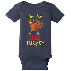 Funny Dad Turkey Matching Family Group Thanksgiving Party Baby Bodysuit