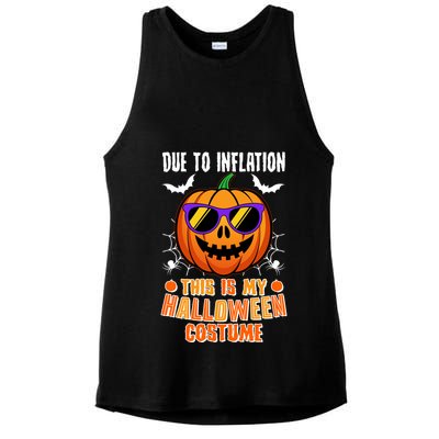 Funny Due To Inflation This Is My Halloween Costume Ladies PosiCharge Tri-Blend Wicking Tank