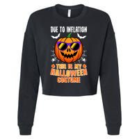 Funny Due To Inflation This Is My Halloween Costume Cropped Pullover Crew