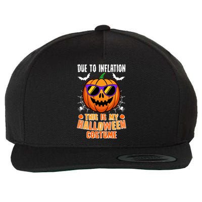 Funny Due To Inflation This Is My Halloween Costume Wool Snapback Cap