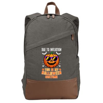 Funny Due To Inflation This Is My Halloween Costume Cotton Canvas Backpack