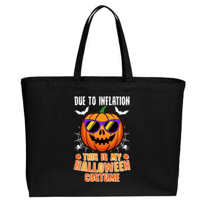 Funny Due To Inflation This Is My Halloween Costume Cotton Canvas Jumbo Tote